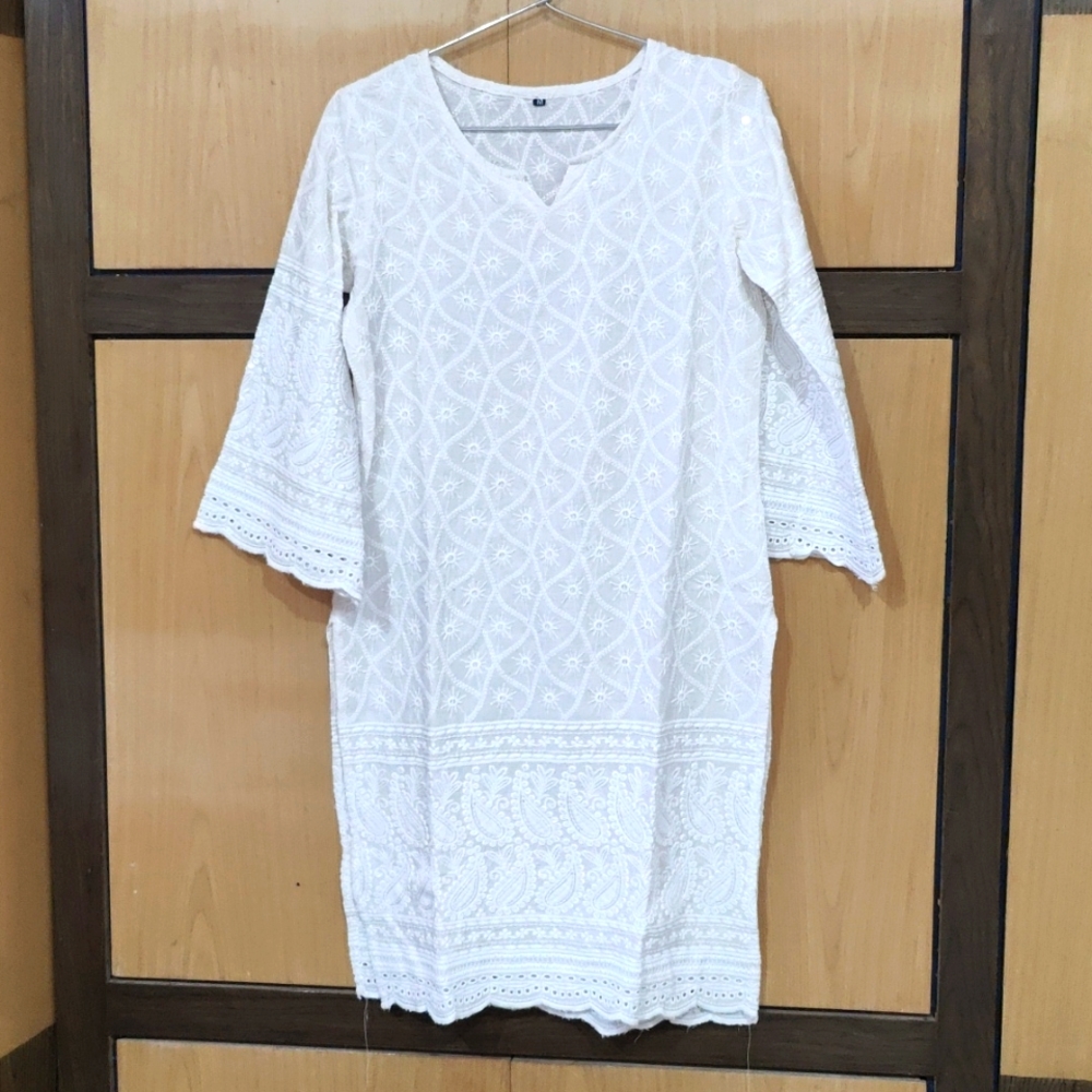 Chikankari kurta with plazo - Picture 1 of 8